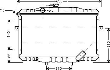 Ava Quality Cooling HY 2068 - Радіатор, охолодження двигуна autocars.com.ua