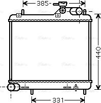 AVA HY 2125 - Радіатор, охолодження двигуна autocars.com.ua