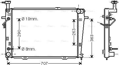 Ava Quality Cooling HY 2127 - Радіатор, охолодження двигуна autocars.com.ua