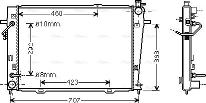 Ava Quality Cooling HY 2167 - Радіатор, охолодження двигуна autocars.com.ua