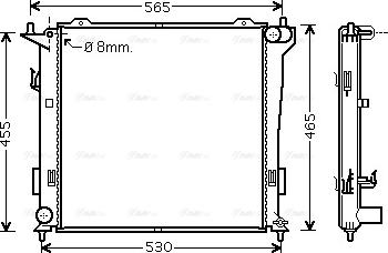 Ava Quality Cooling HY 2181 - Радіатор, охолодження двигуна autocars.com.ua