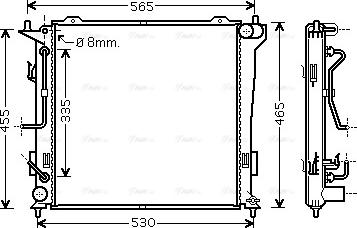 Ava Quality Cooling HY 2182 - Радіатор, охолодження двигуна autocars.com.ua