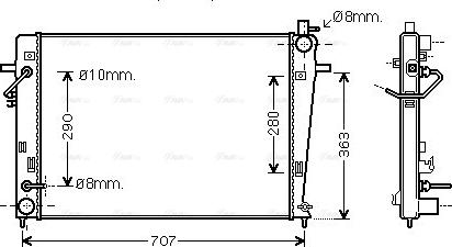 Ava Quality Cooling HY 2203 - Радіатор, охолодження двигуна autocars.com.ua