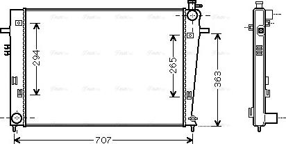 Ava Quality Cooling HY 2204 - Радіатор, охолодження двигуна autocars.com.ua