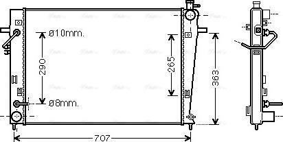 Ava Quality Cooling HY 2247 - Радіатор, охолодження двигуна autocars.com.ua