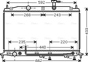 Ava Quality Cooling HY2252 - Радіатор, охолодження двигуна autocars.com.ua