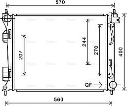 Ava Quality Cooling HY2270 - Радіатор, охолодження двигуна autocars.com.ua