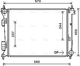 Ava Quality Cooling HY2274 - Радіатор, охолодження двигуна autocars.com.ua