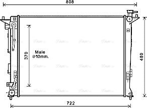 Ava Quality Cooling HY2283 - Радіатор охолодження HYUNDAI ix35- KIA SPORTAGE AT вир-во AVA autocars.com.ua