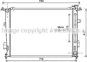 Ava Quality Cooling HY2286 - Радиатор, охлаждение двигателя avtokuzovplus.com.ua