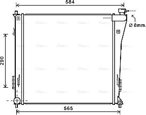 Ava Quality Cooling HY2303 - Радиатор, охлаждение двигателя avtokuzovplus.com.ua