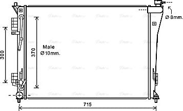 Ava Quality Cooling HY2306 - Радіатор, охолодження двигуна autocars.com.ua