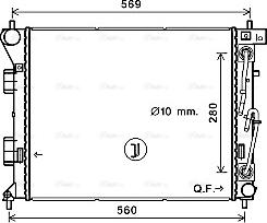 Ava Quality Cooling HY2351 - Радіатор, охолодження двигуна autocars.com.ua