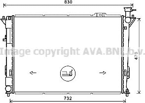 Ava Quality Cooling HY2447 - Радиатор, охлаждение двигателя avtokuzovplus.com.ua