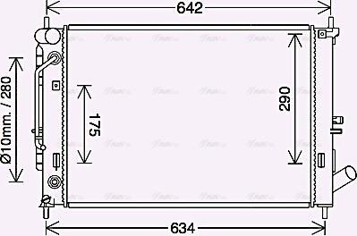 Ava Quality Cooling HY2465 - Радіатор, охолодження двигуна autocars.com.ua