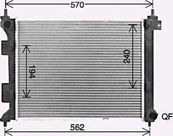 Ava Quality Cooling HY2479 - Радіатор, охолодження двигуна autocars.com.ua