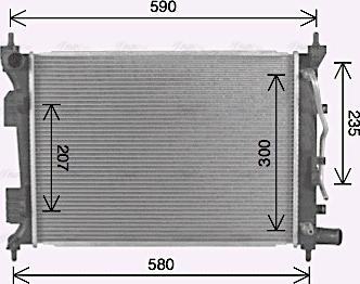 Ava Quality Cooling HY2490 - Радіатор, охолодження двигуна autocars.com.ua