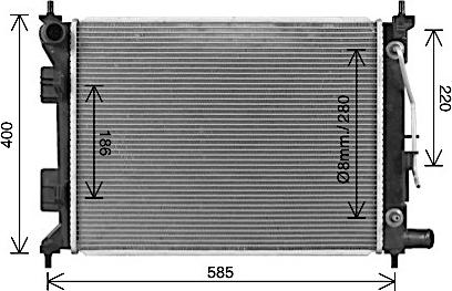 Ava Quality Cooling HY2493 - Радіатор, охолодження двигуна autocars.com.ua