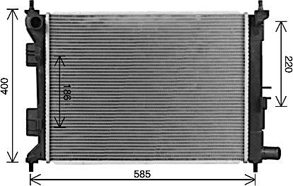 Ava Quality Cooling HY2494 - Радіатор, охолодження двигуна autocars.com.ua