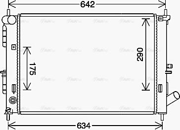 Ava Quality Cooling HY2495 - Радіатор, охолодження двигуна autocars.com.ua