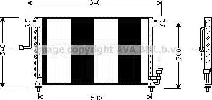 AVA HY 5036 - Конденсатор, кондиціонер autocars.com.ua