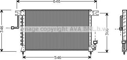 AVA HY 5037 - Конденсатор, кондиціонер autocars.com.ua
