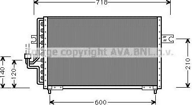 AVA HY 5042 - Конденсатор, кондиціонер autocars.com.ua