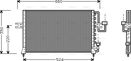 Ava Quality Cooling HY 5045 - Конденсатор кондиционера avtokuzovplus.com.ua