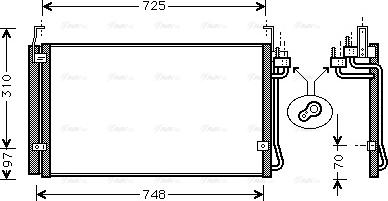 Ava Quality Cooling HY5071D - Конденсатор кондиционера avtokuzovplus.com.ua