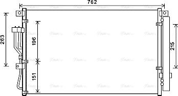 AVA HY5345D - Конденсатор, кондиціонер autocars.com.ua