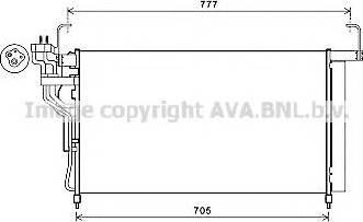 Ava Quality Cooling HY5347 - Конденсатор кондиционера avtokuzovplus.com.ua