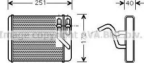 Ava Quality Cooling HY 6140 - Теплообмінник, опалення салону autocars.com.ua