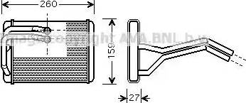 Ava Quality Cooling HY 6143 - Теплообмінник, опалення салону autocars.com.ua