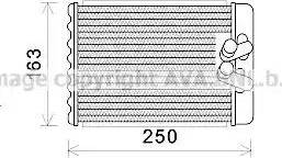 Ava Quality Cooling HY6232 - Теплообмінник, опалення салону autocars.com.ua