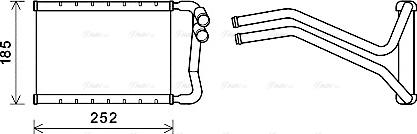 Ava Quality Cooling HY6437 - Радиатор отопителя салона HY6437 AVA autocars.com.ua