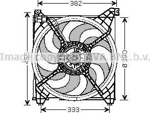 Ava Quality Cooling HY 7509 - Вентилятор, охлаждение двигателя autodnr.net