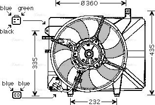 Ava Quality Cooling HY 7511 - Вентилятор, охлаждение двигателя avtokuzovplus.com.ua