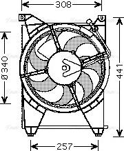 Ava Quality Cooling HY 7514 - Вентилятор, охлаждение двигателя avtokuzovplus.com.ua