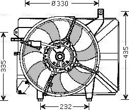 Ava Quality Cooling HY 7526 - Вентилятор, охлаждение двигателя autodnr.net