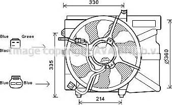 Ava Quality Cooling HY 7531 - Вентилятор, охлаждение двигателя avtokuzovplus.com.ua