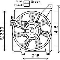 Ava Quality Cooling HY 7534 - Вентилятор, охлаждение двигателя avtokuzovplus.com.ua