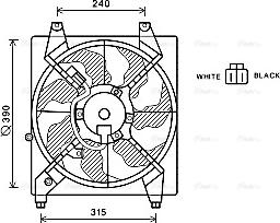 Ava Quality Cooling HY7543 - Вентилятор, охлаждение двигателя autodnr.net