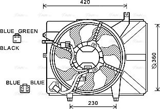 Ava Quality Cooling HY7548 - Вентилятор, охолодження двигуна autocars.com.ua