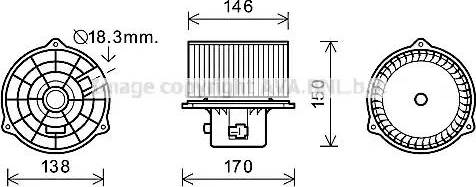 Ava Quality Cooling HY7555 - Электродвигатель, вентиляция салона avtokuzovplus.com.ua