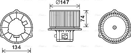 Ava Quality Cooling HY8354 - Вентилятор отопителя салона Hyundai Santa Fe 2.0i 2.4i 2.7i 00- HY8354 AVA autocars.com.ua