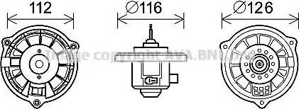 Ava Quality Cooling HY8409 - Электродвигатель, вентиляция салона avtokuzovplus.com.ua