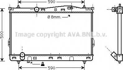 Ava Quality Cooling HYA2077 - Радіатор, охолодження двигуна autocars.com.ua