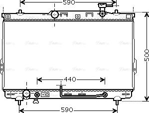 Ava Quality Cooling HYA2110 - Радіатор, охолодження двигуна autocars.com.ua