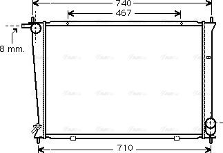 Ava Quality Cooling HYA2148 - Радіатор, охолодження двигуна autocars.com.ua