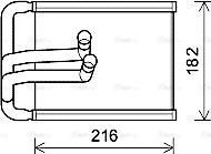 Ava Quality Cooling HYA6254 - Теплообмінник, опалення салону autocars.com.ua